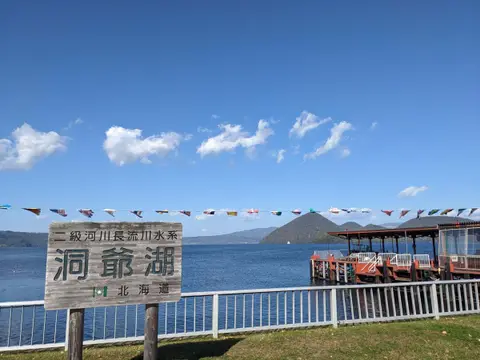 洞爺湖沿岸から見る中島