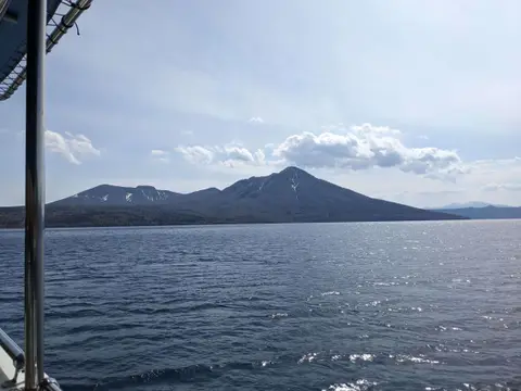 支笏湖温泉 遊覧船からの景色