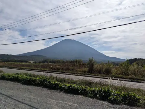手作りキッチンなり田から見える羊蹄山