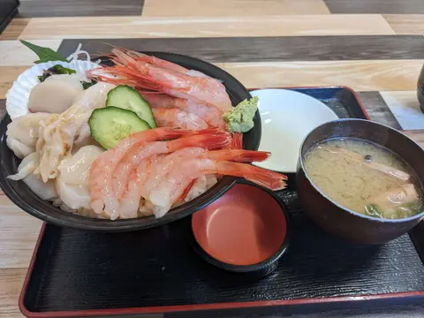 福よしの甘えびとほたての2色丼