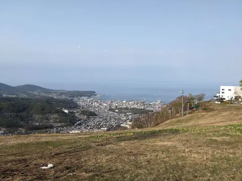 天狗山山頂の駐車場からの景色