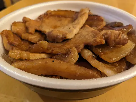 Butadon, grilled pork on rice, from Tonta in Obihiro