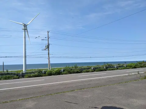 オロロン鳥モニュメントから見える日本海の景色