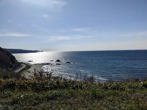 岬の湯しゃこたんから見える日本海