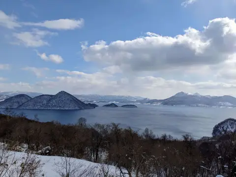 サイロ展望台から見る洞爺湖(冬)