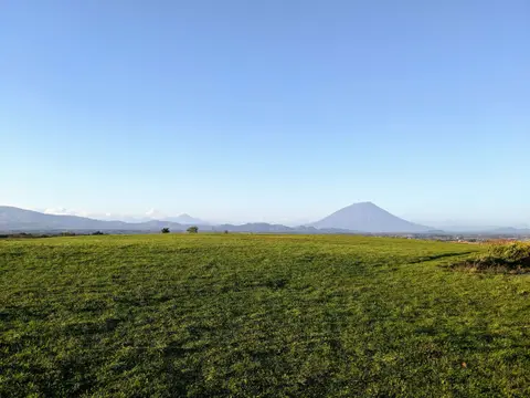 レークヒル・ファームから見える夏の羊蹄山