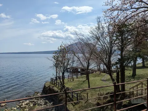 丸駒温泉旅館からの景色