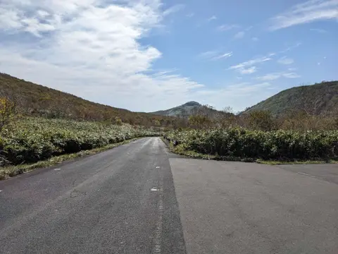 五色温泉への道中（ニセコパノラマライン）の景色