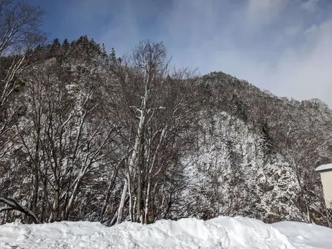 湯の花定山渓殿裏の景色