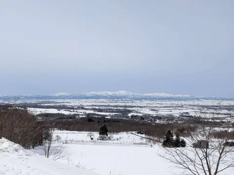 戸外炉峠から見える空知平野