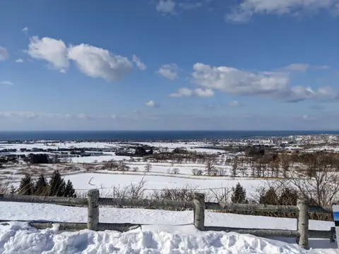 有珠山サービスエリアから見た噴火湾（内浦湾）